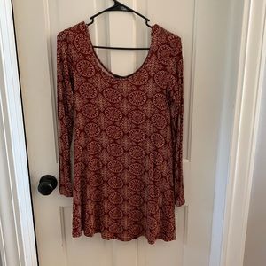 Long sleeve flow dress